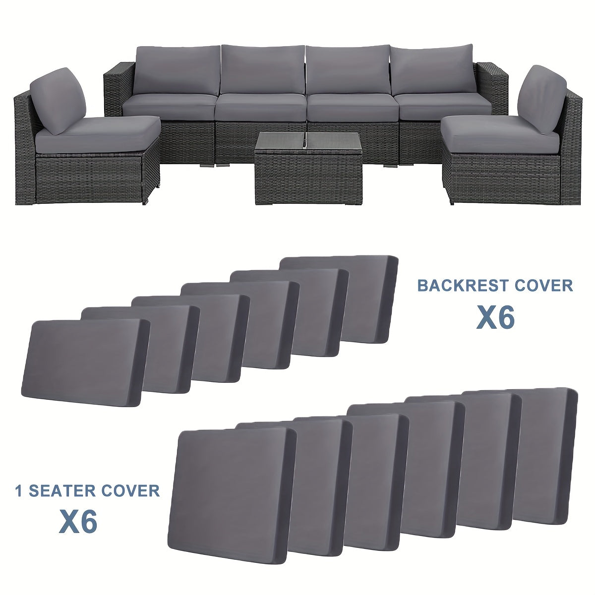 Outdoor Sofa Cushion Cover Set by Snagg A Cushion Cover