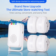 Wireless Motion Sensor Alarm System – 4 Transmitters & 1 Receiver with LED Zone Indicators by Snagg A Sensor Alarm