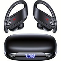 Wireless Earbuds 5.4 Headphones Sports, 75H Stereo Deep Bass Over-Ear with Earhooks, 4 ENC Mic, LED Display for Running Workout Exercise Gym, Exercise Audio Gear, Ergonomic Fit, Premium Audio, Noise Isolation, Music Lovers by Snagg An EarBud