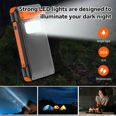 43800mAh Solar Power Bank with Built-in Charging Cable by Snagg A Power Bank