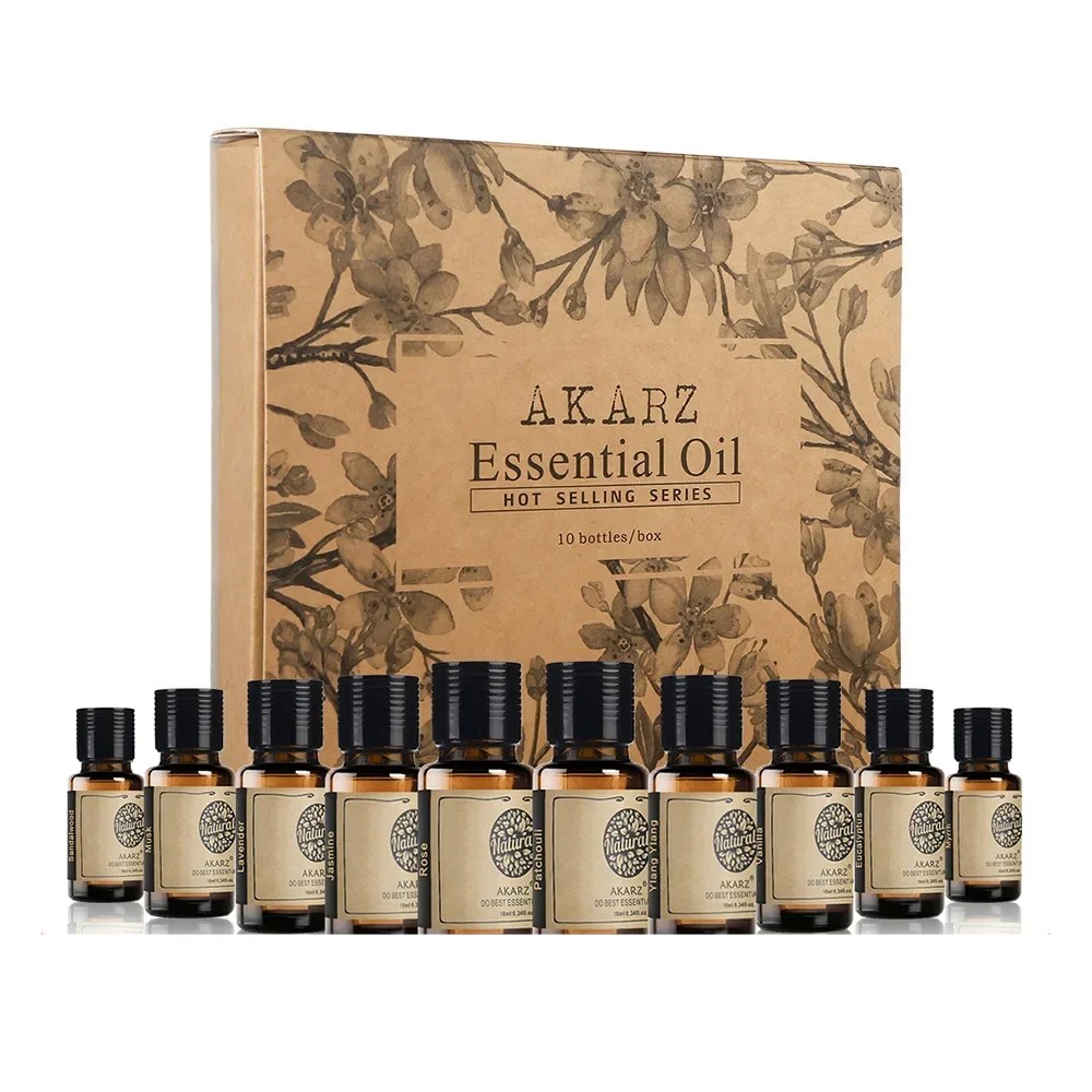 10 Bottle Essential Oil Master Collection – 100% Pure 10ml Botanical Set for Diffusion, Spa & Artisanal Crafting