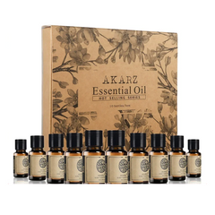 10 Bottle Essential Oil Master Collection – 100% Pure 10ml Botanical Set for Diffusion, Spa & Artisanal Crafting