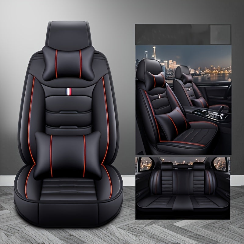 5 Seater Faux Leather Car Seat Cover Set by Snagg A Seat Cover