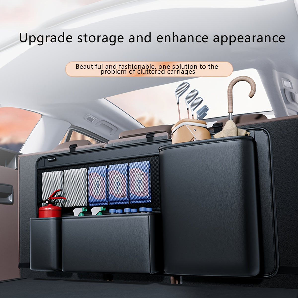 Faux Leather Car Trunk Organizer by Snagg A Storage Box