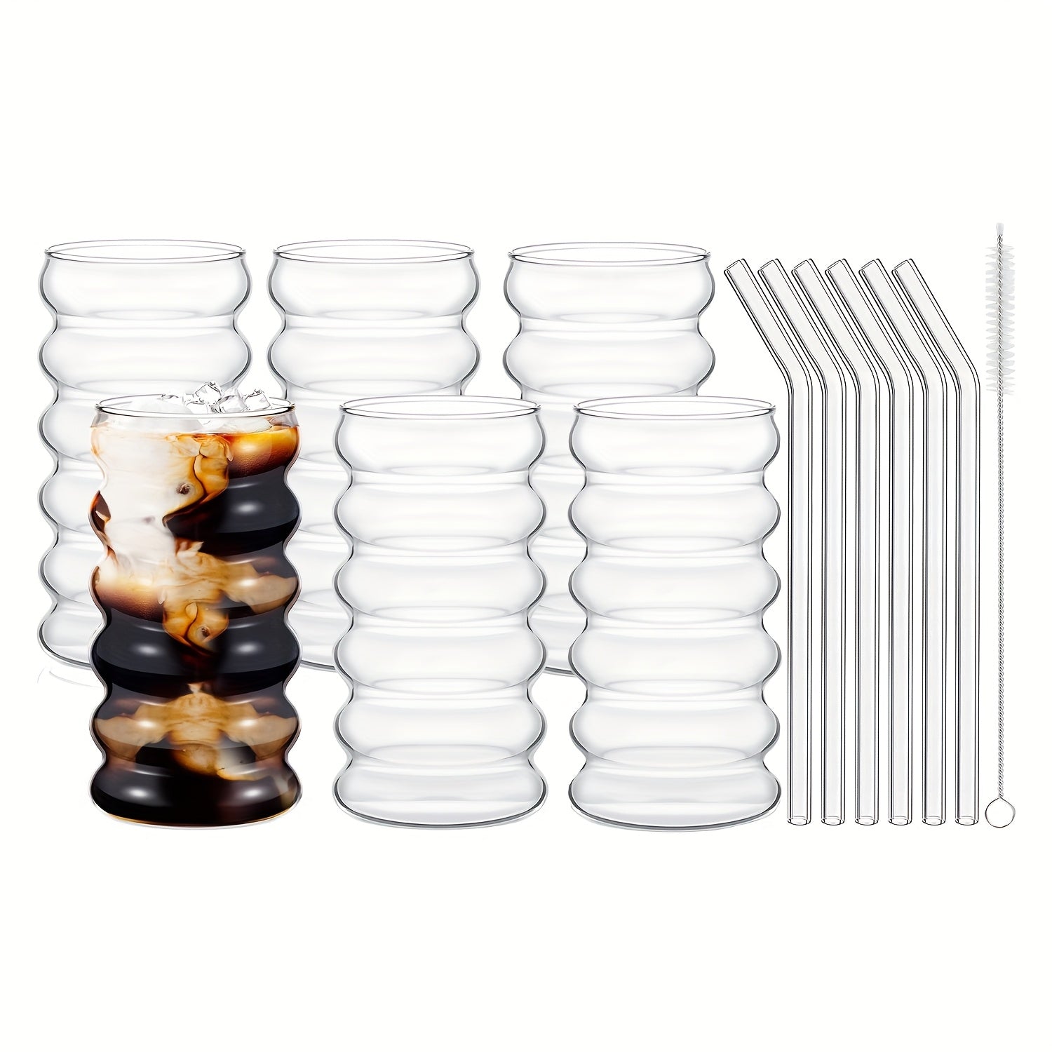 Tall Striped Glasses 16oz Reusable Freezer Safe Set At Home by Snagg A Cup