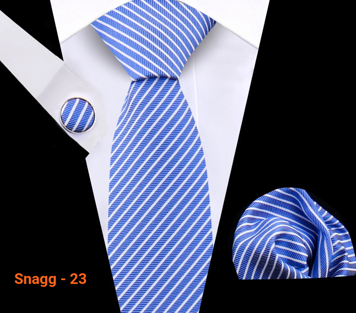 Classic Plaid Tie Set for Men - Necktie with Matching Pocket Square & Cufflinks - Snagg - 23 - Others In Fashion