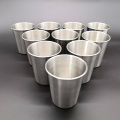 Stainless Steel Cups 8.7oz Durable Stackable Home Travel by Snagg A Cup