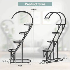 5 Tier Heart Shaped Metal Plant Stand by Snagg A Rack