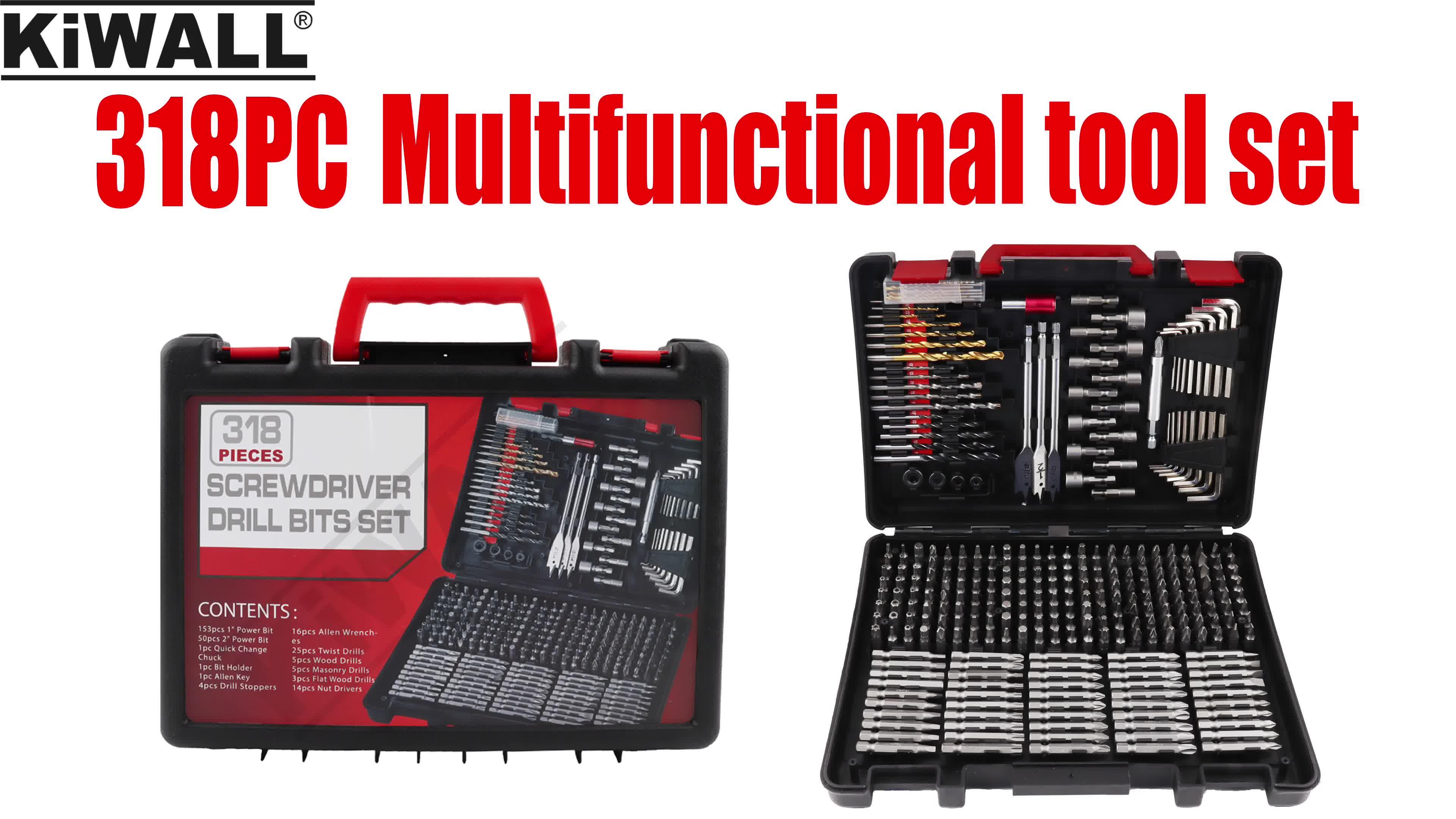 318PCS Screwdriver & Drill Bit Set