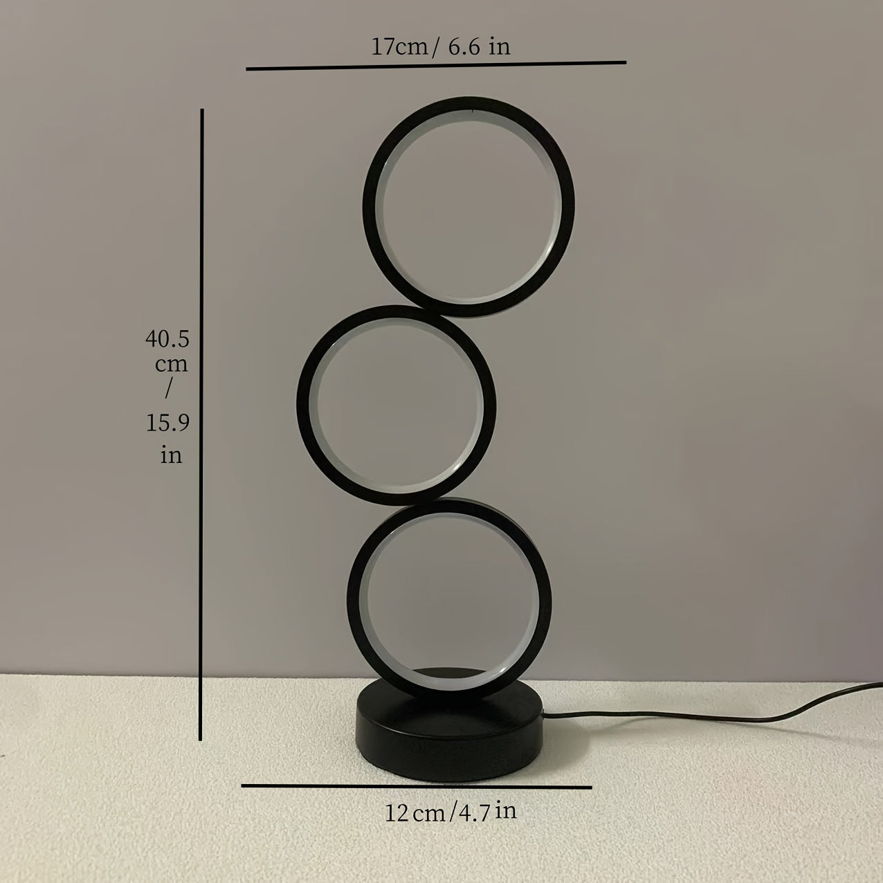 Modern 3 Ring USB Powered LED Table Lamp by Snagg A Table Lamp