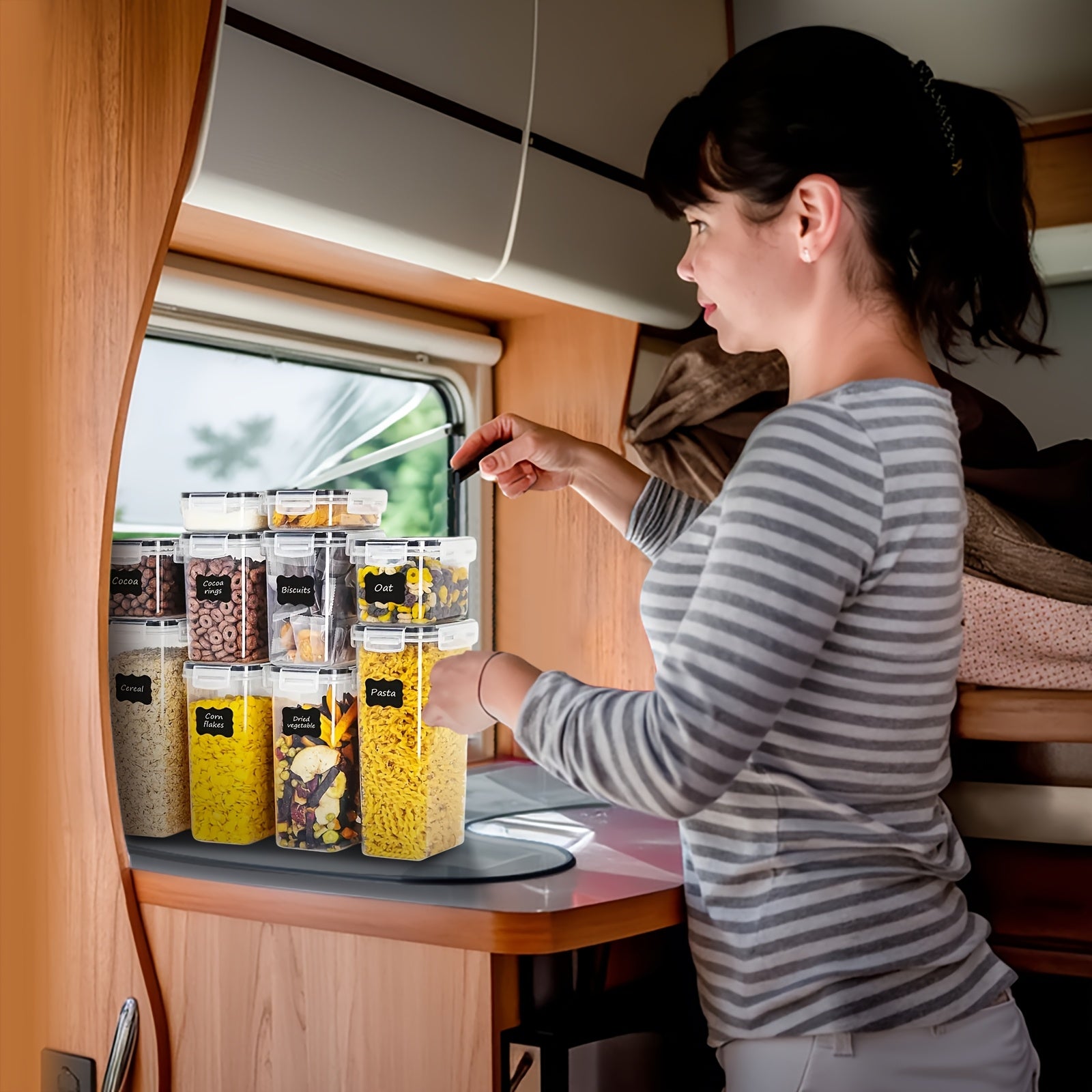 6pcs Airtight Food Storage Containers by Snagg A Container