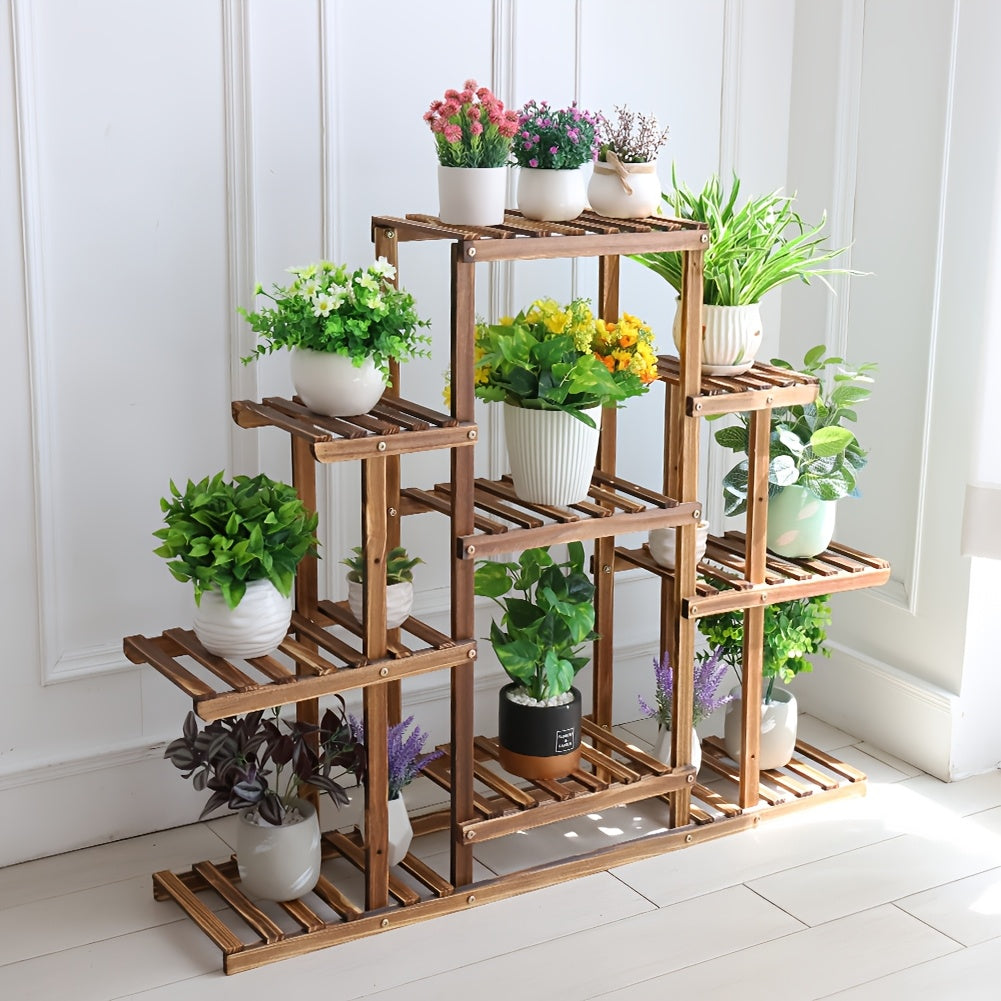 9 Tier Wooden Plant Stand by Snagg A Rack