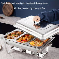 Stainless Steel Buffet Chafing Dish Set by Snagg A Insulated Stove