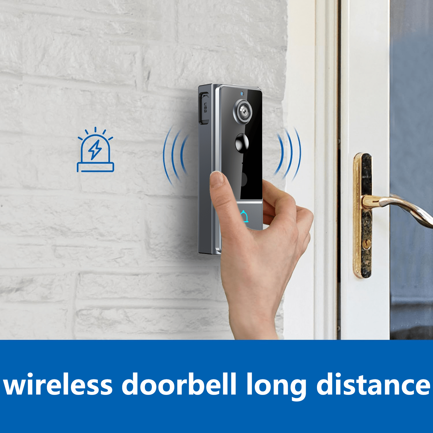 HD Wireless Video Doorbell 720P Resolution with Two-Way Audio by Snagg A Doorbell Camera