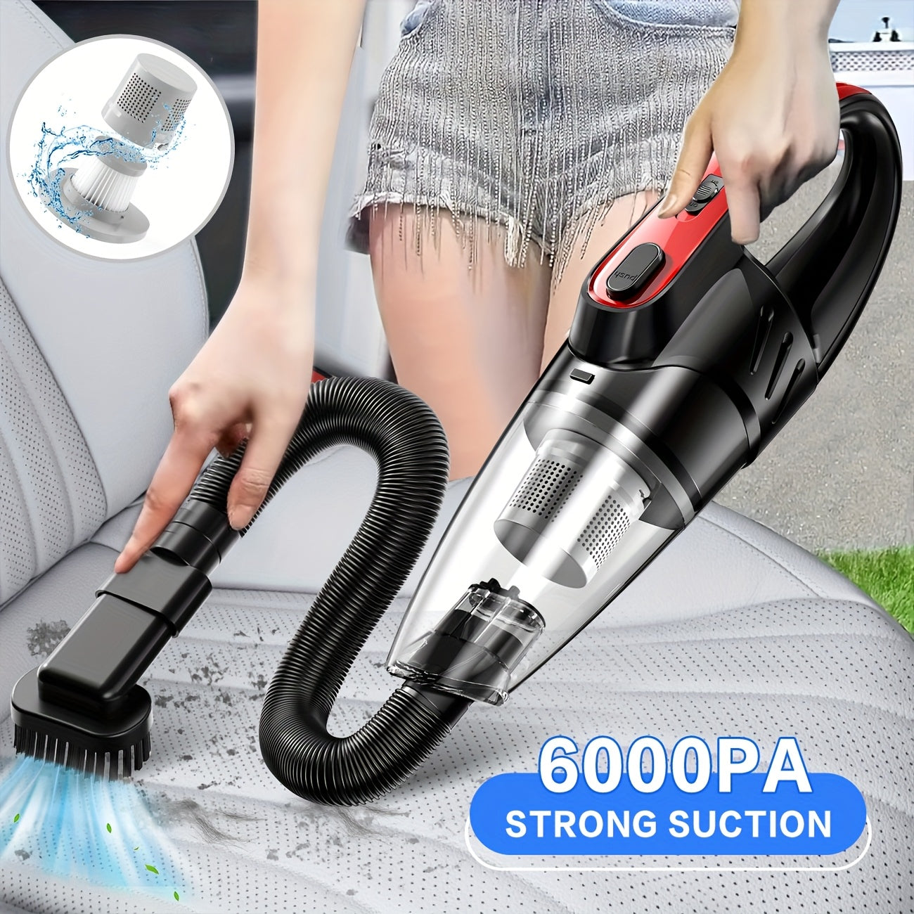 Strong Suction Mini Cordless Vacuum by Snagg A Car Vacuum
