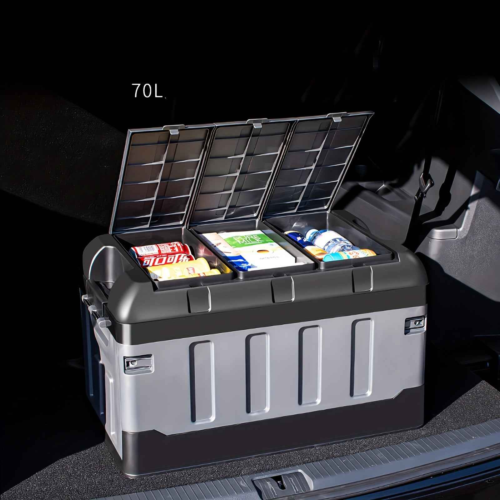 70L Foldable Car Trunk Organizer – Multi-Purpose Storage Box for Camping, Travel & Vehicle Use