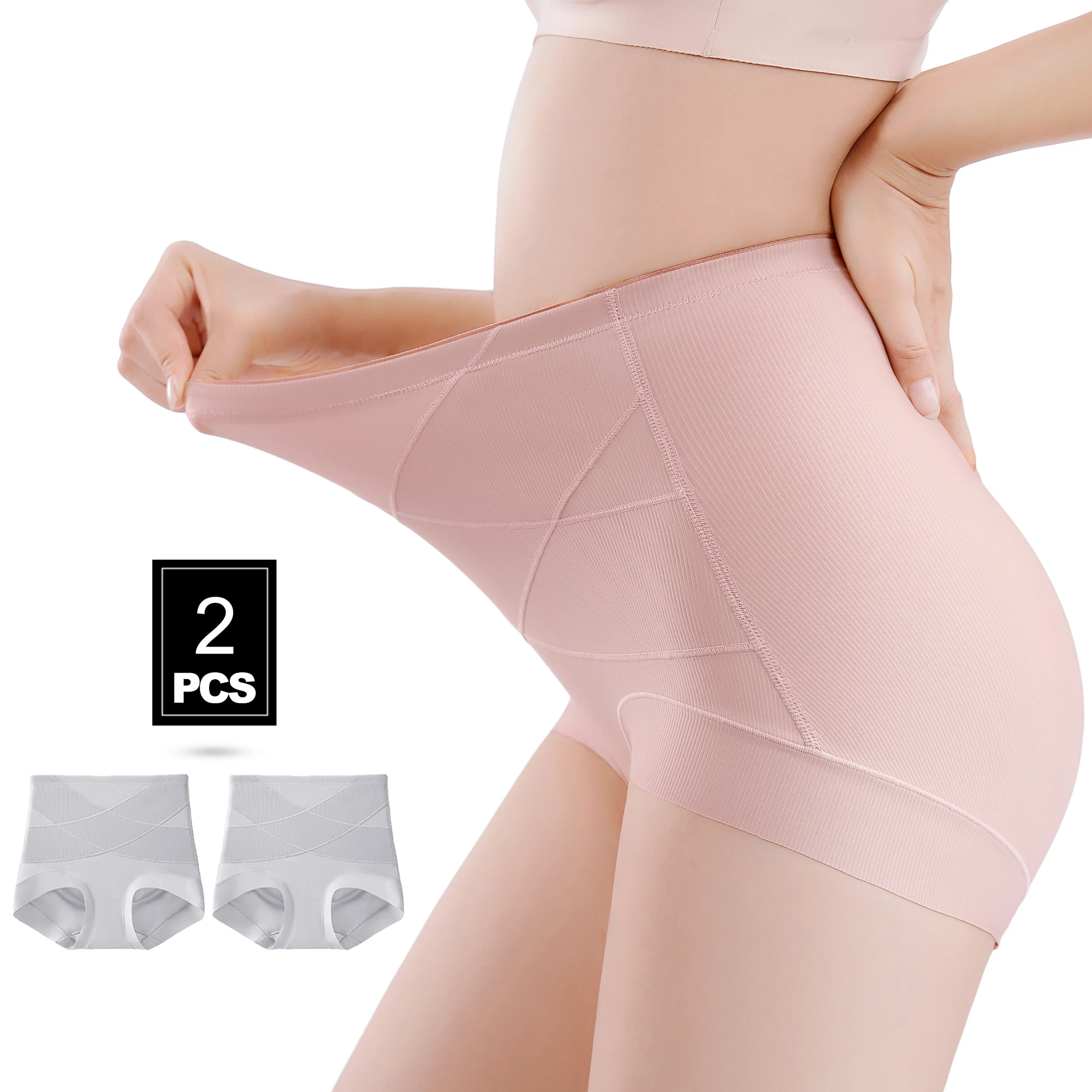 High Waist Tummy Control Briefs | 2-Pack Body Shaper Shapewear All-Day Comfort