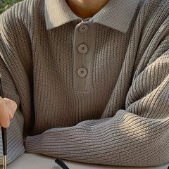 Men’s Loose Striped Knitted Golf Sweater by Snagg A Jumper