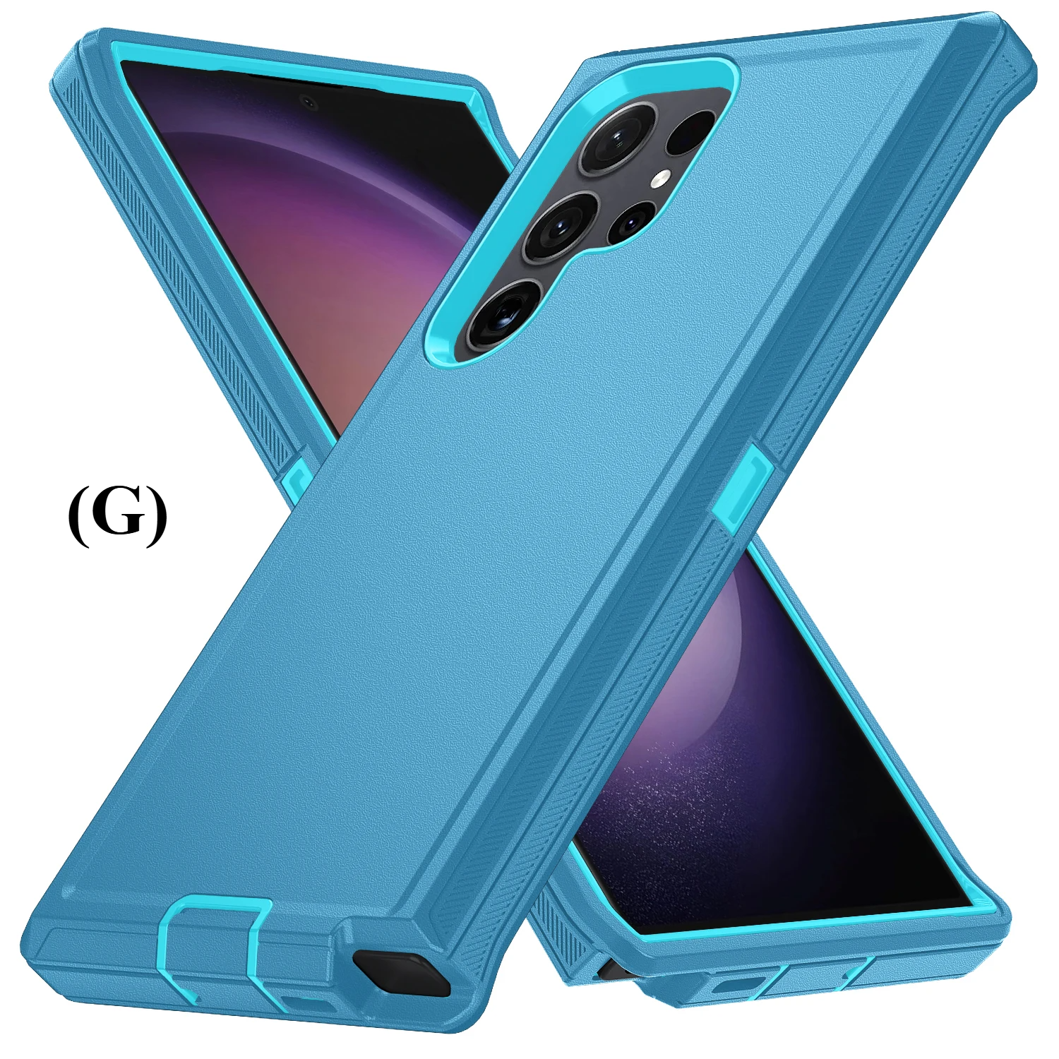 Armor Shockproof Defender Case – for Samsung Galaxy S24 Series - G - Sky Blue / Pc + tpu / S24FE - Phone Cases & Covers