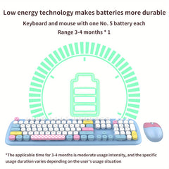 Retro Wireless Keyboard & Mouse Set for Office & Home Use by Snagg A Keyboard