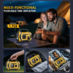 7000A Peak Portable Car Jump Starter with Tire Inflator