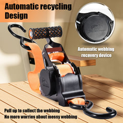 Heavy Duty Retractable Cargo Straps by Snagg A Ratchet Strap