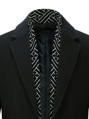 New Fall/Winter Men’s Wool Coat with Scarf Collar by Snagg A Coat