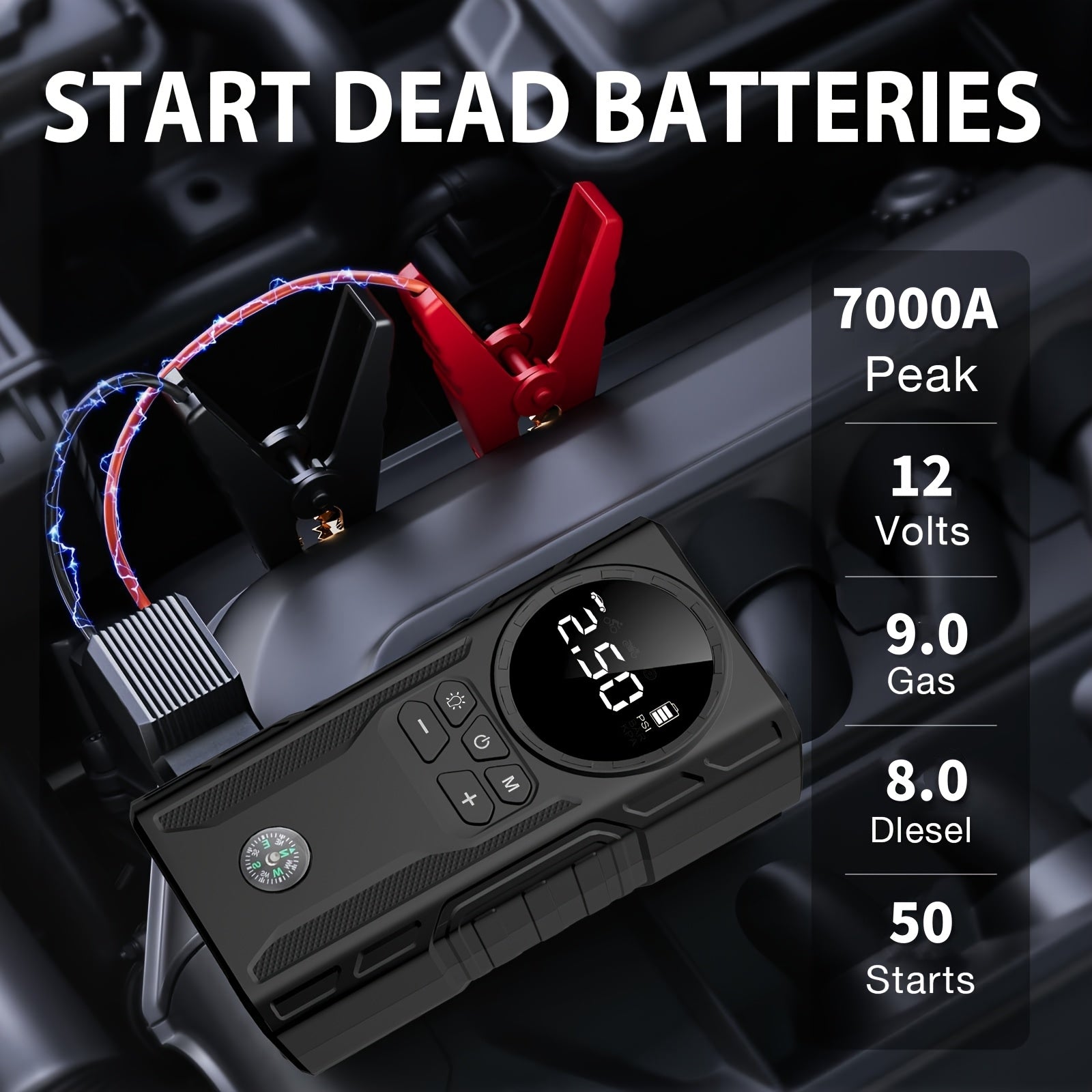 5 in 1 Car Jump Starter with Air Compressor by Snagg A Jump Starter
