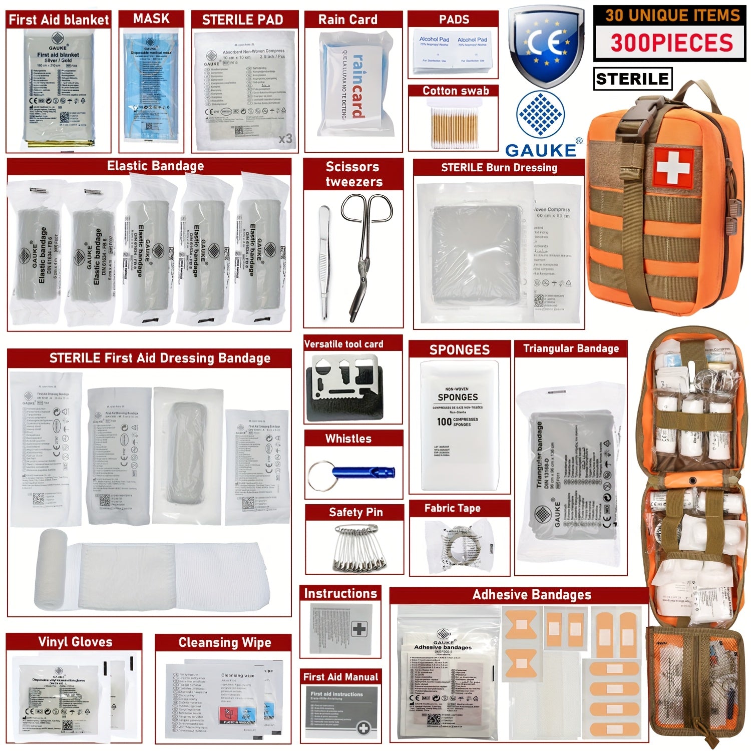 300pcs First Aid Kit by Snagg An Emergency Kit