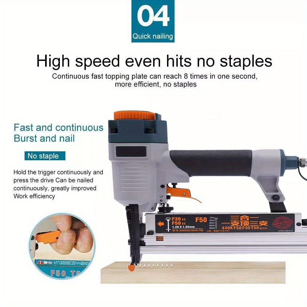 3-in-1 Pneumatic Nail & Staple Gun