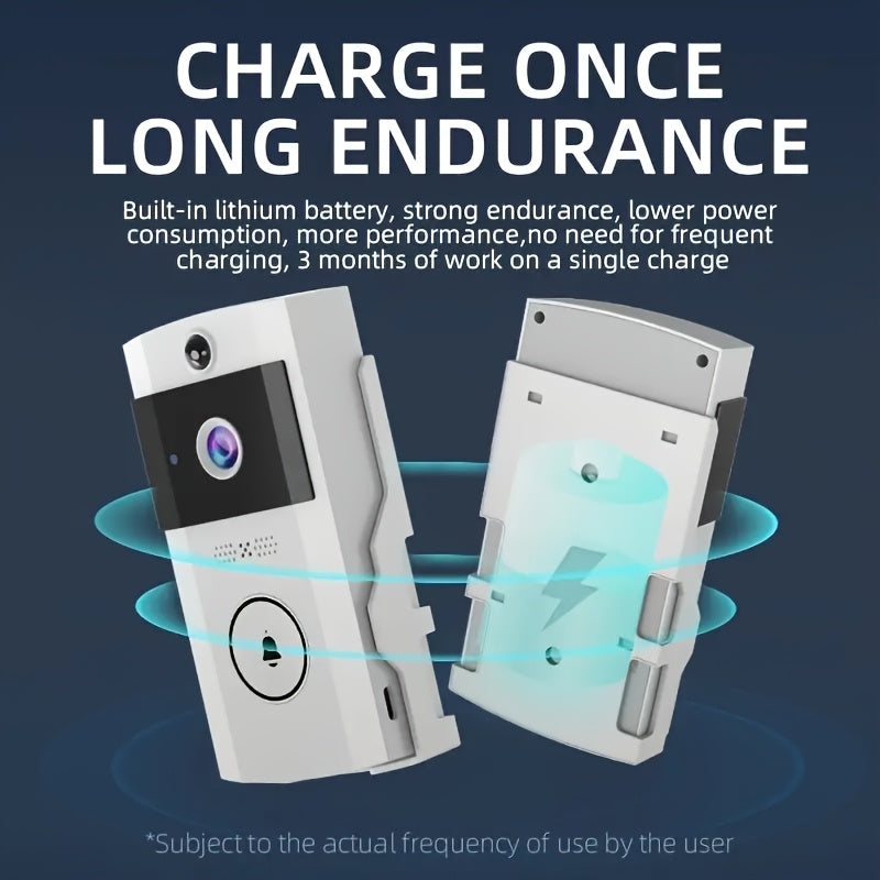 Wireless Solar Powered Video Doorbell HD Camera with Motion Detection by Snagg A Doorbell Camera