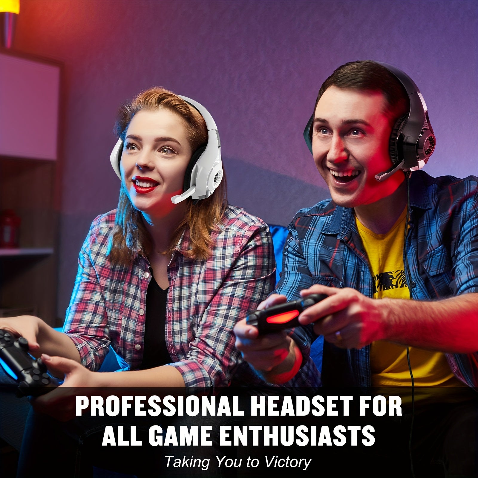 Gaming Headset with Noise Cancelling Microphone for PC, PS4, PS5 & Xbox by Snagg A Gaming Headset