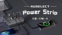 10 in 1 Powerboard with USB-C Surge Protector Extension Cord (1.8m) by Snagg An Extension Cable