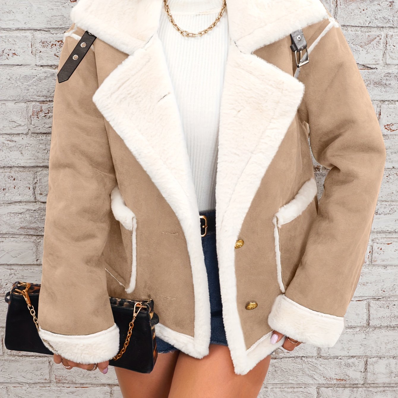 Women’s Lapel Plush Jacket by Snagg A Jacket