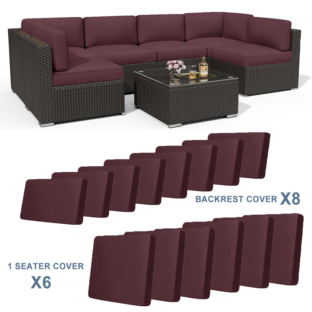 Outdoor Sofa Cushion Cover Set by Snagg A Cushion Cover