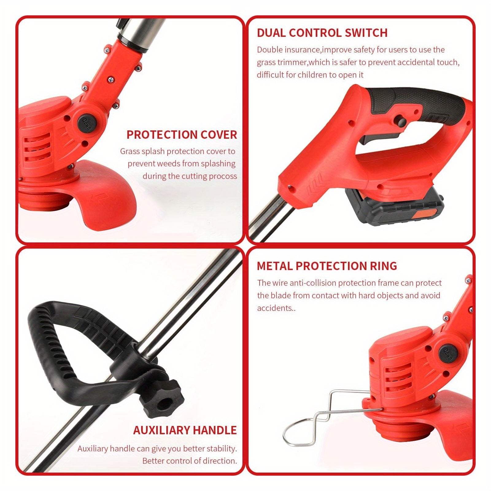 800W 24V Cordless Grass Trimmer & Brush Cutter