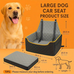Dog Car Large Booster Seat with Safety Straps - SnaggIt
