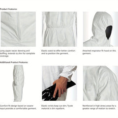 5 Pack Disposable Coveralls with Hood by Snagg A Coverall
