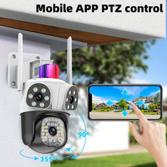 12MP 3 Lens Outdoor Security Camera – 360° Pan-Tilt with 10X Zoom by Snagg An Outdoor Camera