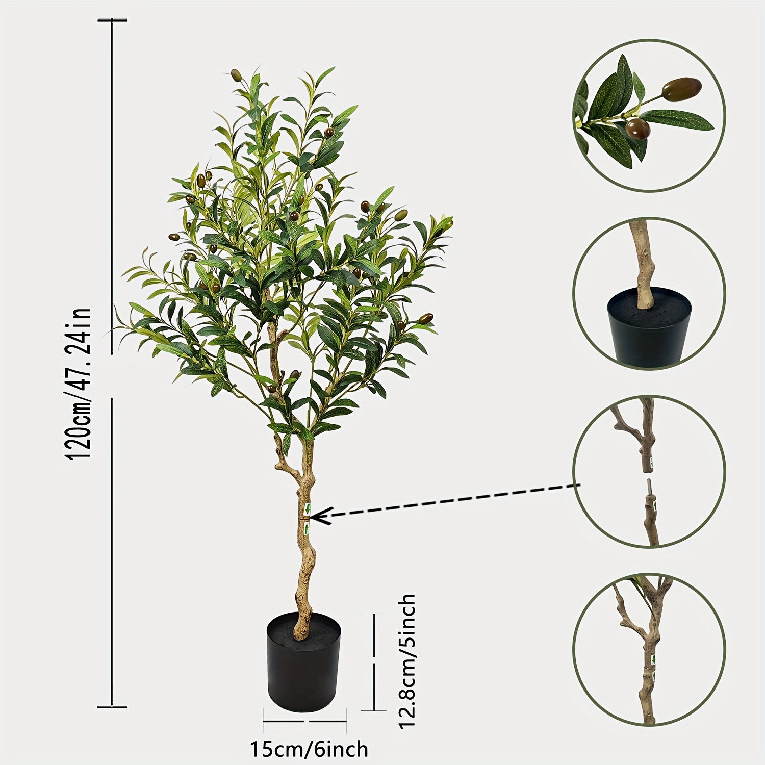 Artificial Olive Tree with Planter by Snagg A Plant