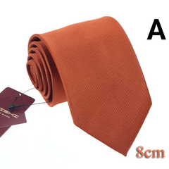 Men’s Slim Tie - Classic Solid & Striped Designs Fashionable Business Neckwear - A - 8 Cm - Others In Fashion