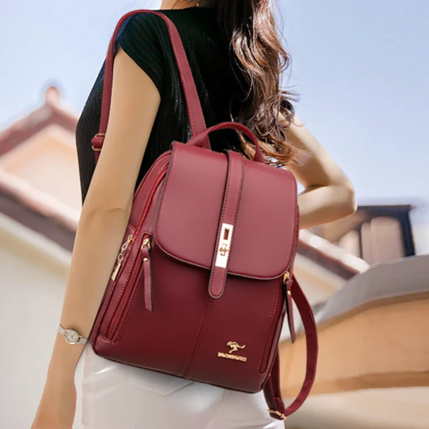 PU Leather Women's School & Travel Backpack