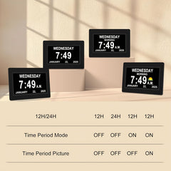 Large Digital Dementia Clock for Seniors by Snagg A Clock