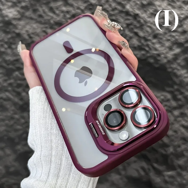 Luxury Magnetic Shockproof Full-Coverage Case - for iPhone 14 Series - I - Red / For 14Pro Max - Phone Cases & Covers