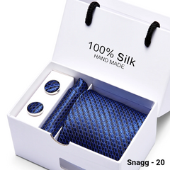 Luxury Silk Paisley Tie for Men — Extra-Long Woven Jacquard Necktie Suits & Weddings - Snagg - 20 - Others In Fashion