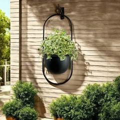 Vintage Black Metal Wall Planter by Snagg A Pot