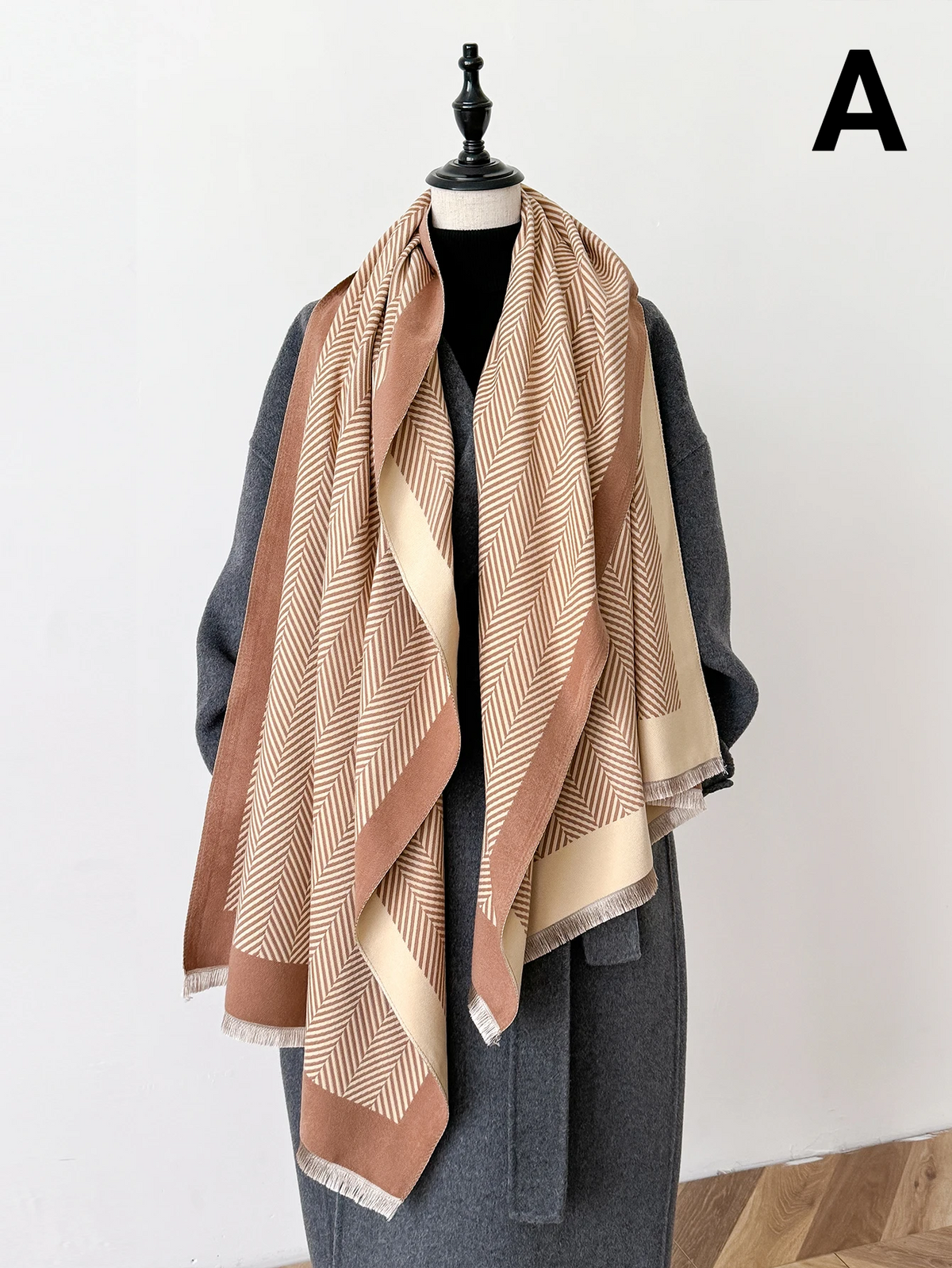 Women’s Floral Cashmere Feel Winter Scarf