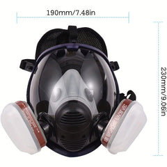 Full Face Respirator Mask with Dual Activated Carbon Filters by Snagg A Face Mask