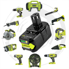 8.0Ah High-Capacity Replacement Battery for Ryobi 18V ONE+
