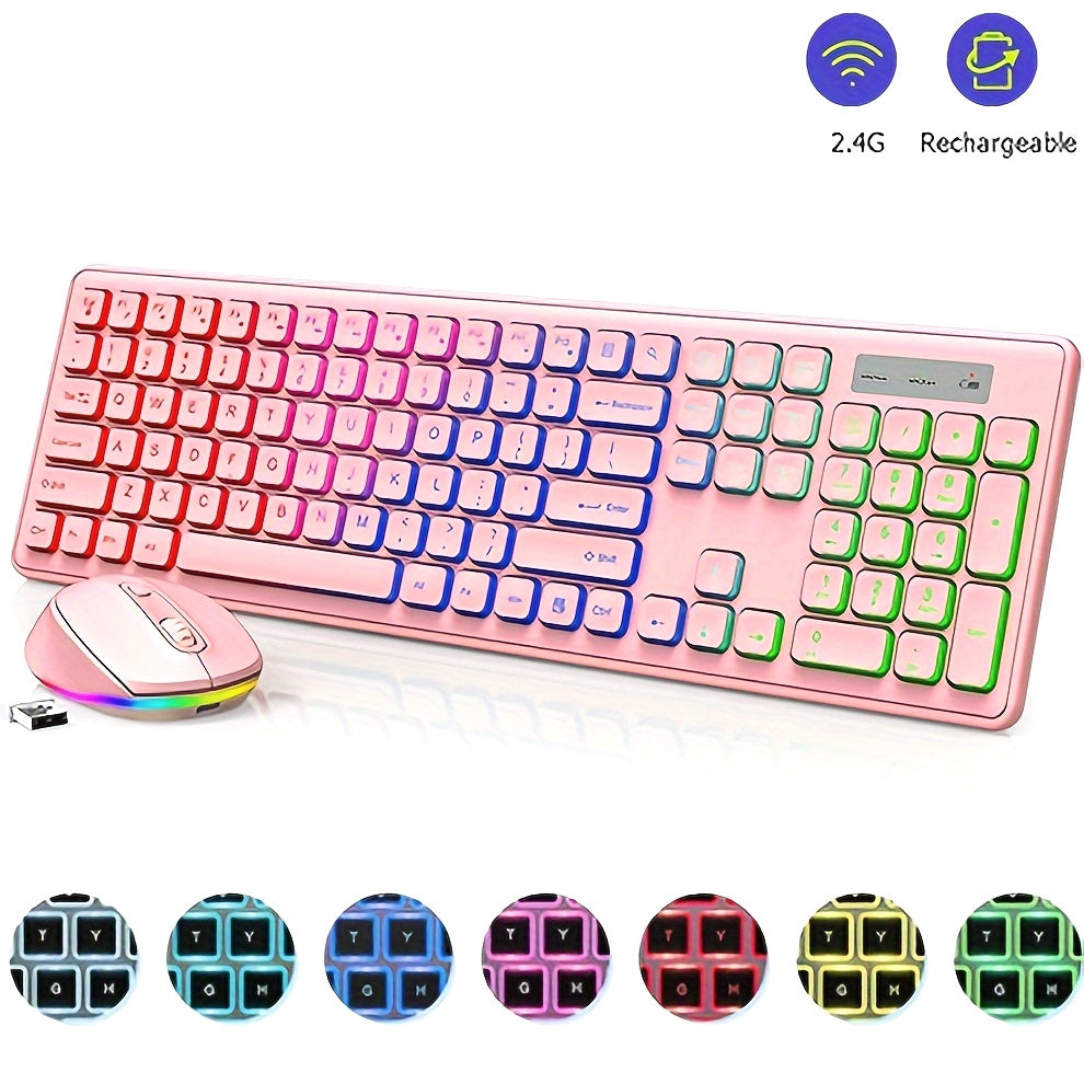 Ergonomic Wireless Keyboard & Mouse Combo for PC, Mac & Laptop by Snagg A Keyboard